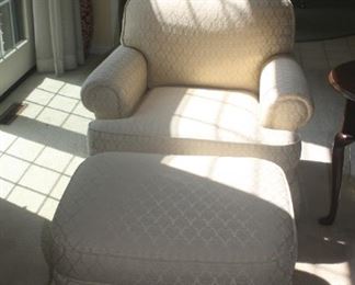 ROWE FURNITURE CHAIR AND FOOT REST