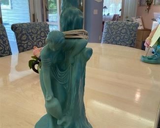 Scarce Van Briggle Table Light “Rebecca at the Well”