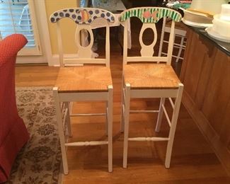 Bar stools. Four chairs. Very nice.