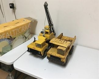 Vintage Tonka trucks.