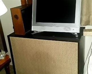 10" Speaker Cabinet and the Samsung 17" TV