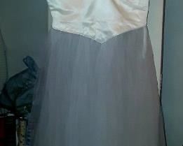 1957 Wedding Dress (without the satin skirt) and Picture of the Bride wearing this Dress on her Wedding Day.