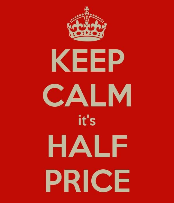 Most things half price today! There are red tag exceptions that may be reduced but not to half...come see us!!