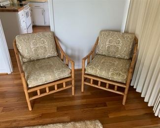Vintage Bamboo Lounge Chairs 