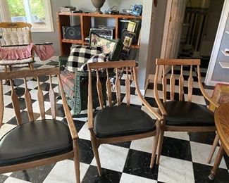 MCM chairs set of three