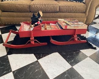 Vintage Red sleigh 
