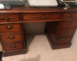 Antique Desk with Leather Inserts
