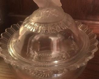 Early American Pressed Glass Candy Dish by Westward Ho