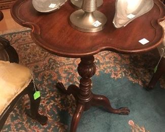 Scalloped Antique Occasional Table
