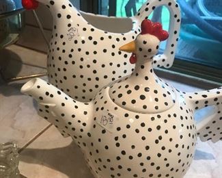 Decorative Chicken Pitcher and Tea pot