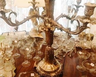 Silver Plate Candelabra at least 18 inches tall