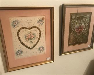 Vintage Framed Valentine Cards