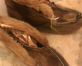 Vintage Asian Fur lined booties