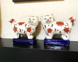 Staffordshire Style Cat Figures, Newer $65/ pair