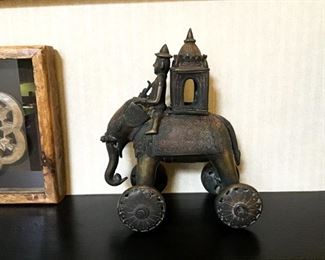 Metal Elephant Pull Toy, Probably Indian 20th Century $65