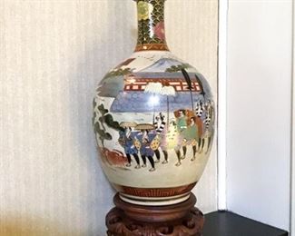 Japanese Hand Painted Porcelain Vase $125