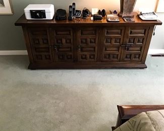 Vintage Coffered Credenza $325