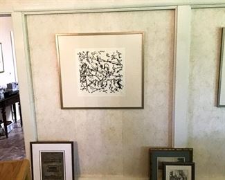 Woodblock Print one of Three by Clarence Van Duzer