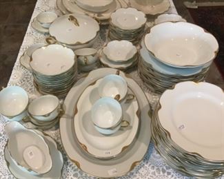 Married group of Haviland and other, Silver Anniversary Pattern sold in stacks 