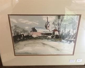 Watercolor by William McGill $50