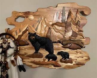 Wood Carved Wall Sculpture