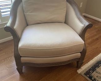 Silk upholstered chair