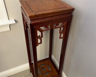 $200.00  Very Nice Carved Rosewood Chinoiserie Art/Plant Stand.  No damage or imperfections.