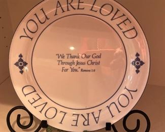 "You are loved" plate