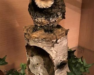 Carved owls