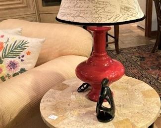 This side table coordinates with the coffee table.