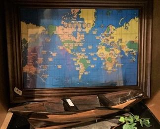 World map show time from various places