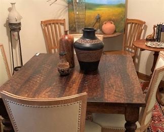 Rustic table; 4 chairs sold separately (Rug NOT available.)
