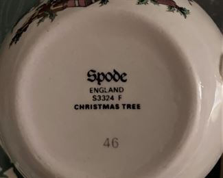Spode "Christmas Tree" cups and saucers