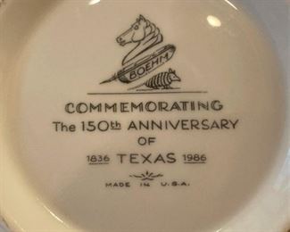 Boehm Plate - Commemorating  the 150th Anniversary of Texas (1836-1986)
