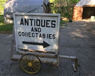Outdoor Sign on Wheels