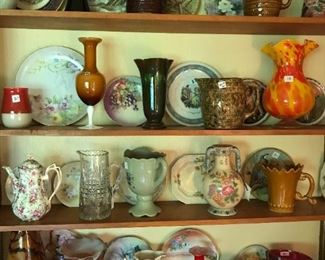 Vases, Decorative Plates Hand Painted, Pitchers, etc. 