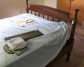 Spindle Bed 3/4 Size with Custom Box Spring and Mattress