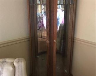 Corner Curio Cabinet with Glass Shelves