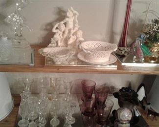 cordial collection, statue, art glass, paperweight, balerina crystal statue, Belleek, more!