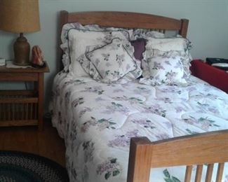 LILACS BEDDINGS SET-AND BED AND NIGHTSTAND