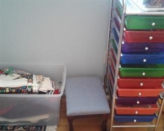 NEAT STORAGE FOR SUPPLIES AND FABRICS