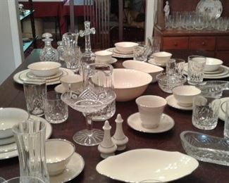 Service for 8 plus extras of Lenox Montclair.  Dinners, luncheons, Bread and Butter, cups, saucers, serving bowl, platter, Salt & Pepper, assorted bowls.  