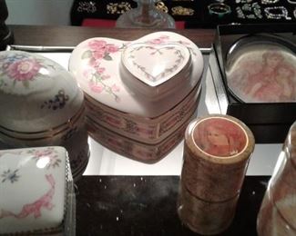 Collection of china boxes and many more