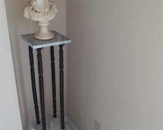 Bust with marble stand