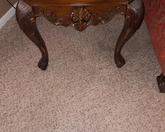 Solid wood end table 23 by 2 foot