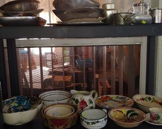 More Kitchen.  Heavy Silverplate Bowls & Trays
