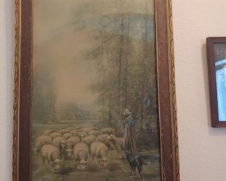 Sheep, Herder & Dog Art