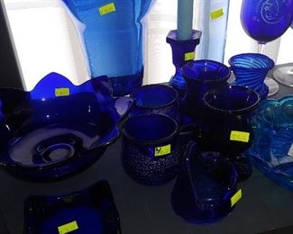 Cobalt Blue Vases, Bowls