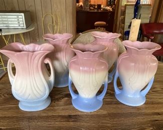(5) Vintage Vases. All are marked USA.