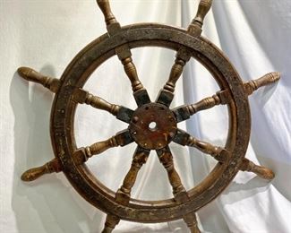 antique ships wheel